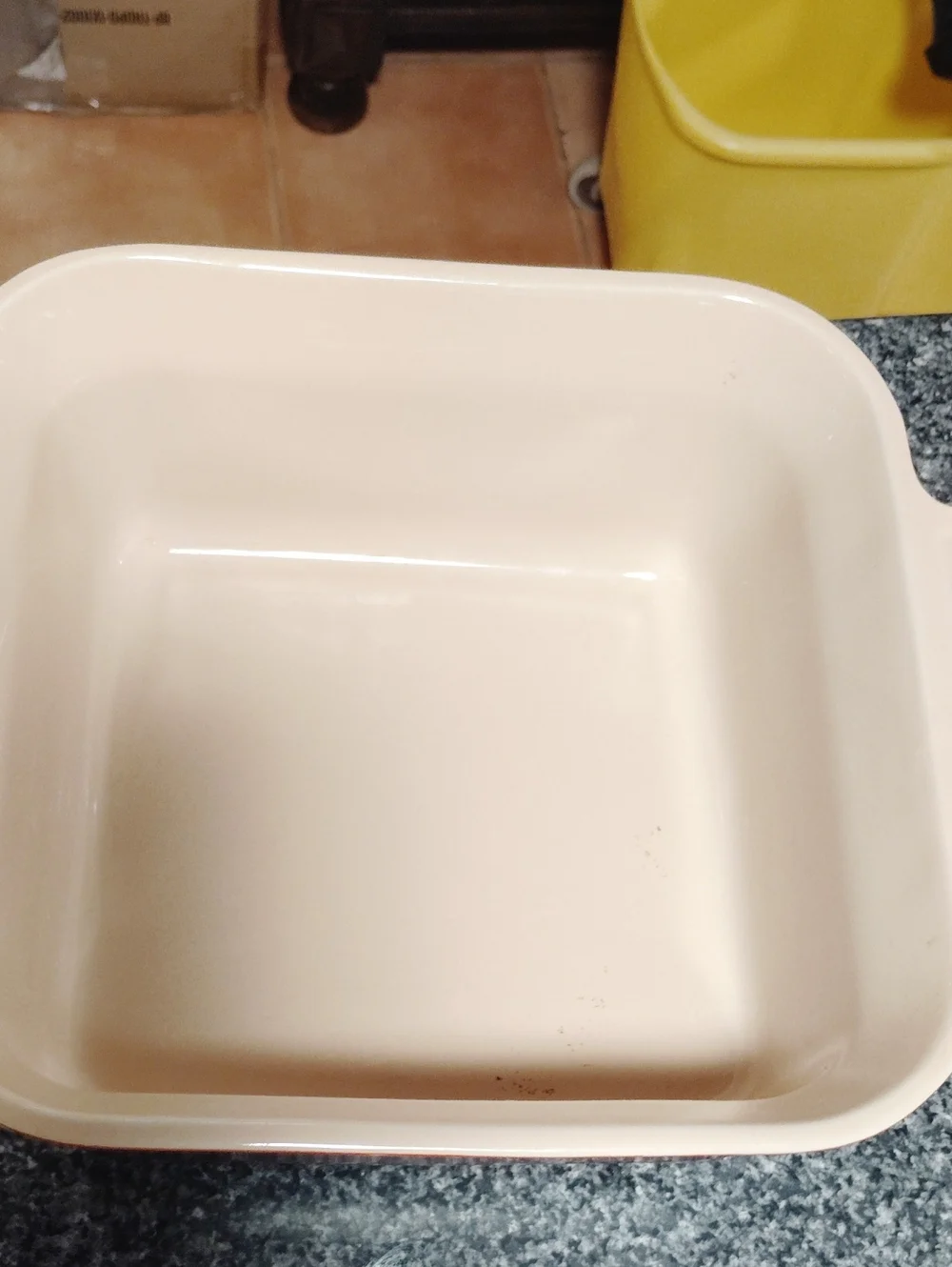 Le Creuset Red Ceramic Square Baking Dish with Cream Interior #19-60